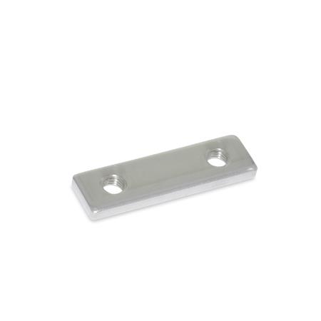 Otto Ganter Stainless Steel Plate with Tapped Hole for Hinge GN 237, GN 237.1, GN 337 and GN 337.1, GN 2372